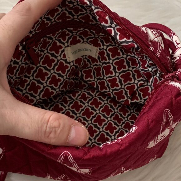 VERA BRADLEY Duffel Mosaic Blake Crossbody Bag in Wine/White - Picture 5 of 5
